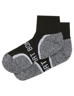 Bonds Ultimate Comfort Socks 1/4 Crew 3 Pack in Black