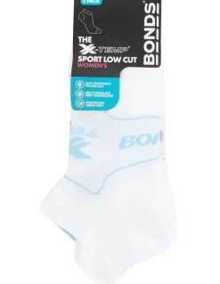 Bonds Womens X-Temp Sport Low Cut Socks 2 Pack in Pack 68