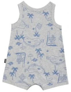 Bonds Wondercool Hot Days Suit in Beach Club Blue