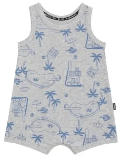 Bonds Wondercool Hot Days Suit in Beach Club Blue