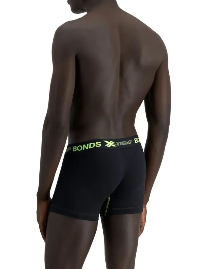 Bonds X-Temp Trunk 3 Pack in Black