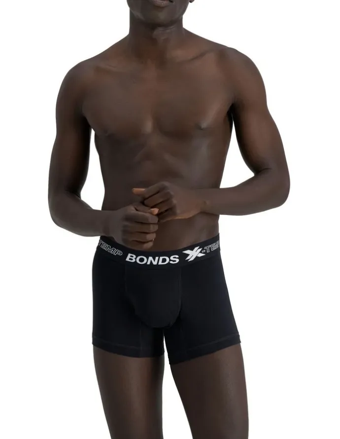 Bonds X-Temp Trunk 3 Pack in Black
