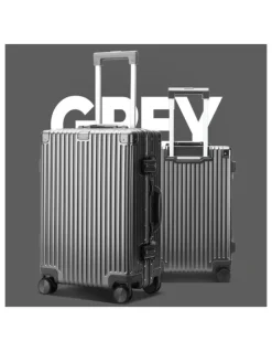 Bopai Aluminium Suitcase Travel Luggage Grey