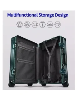 Bopai Bopai Aluminium Suitcase Travel Luggage Silver