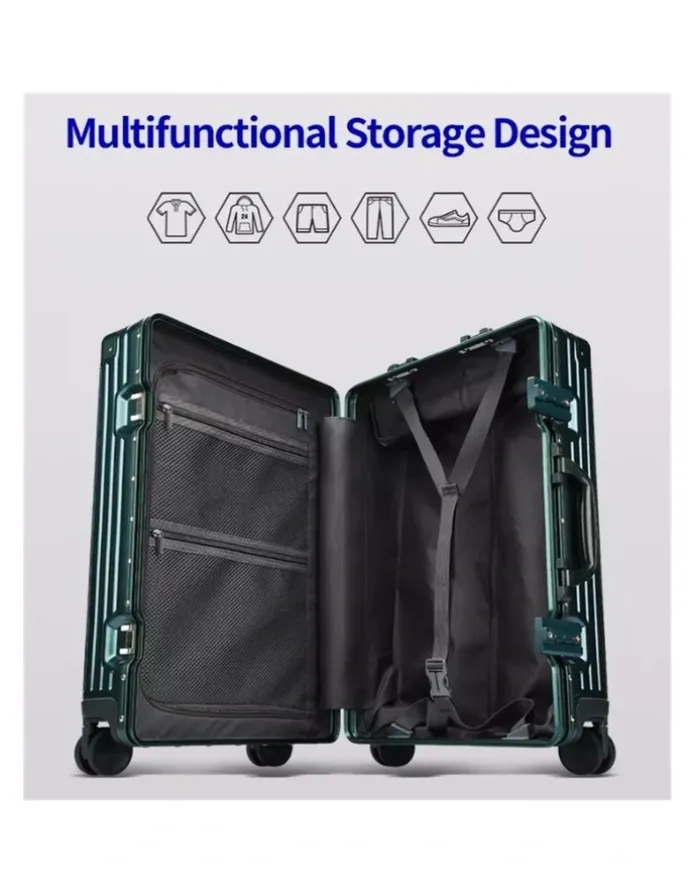 Bopai Bopai Aluminium Suitcase Travel Luggage Silver
