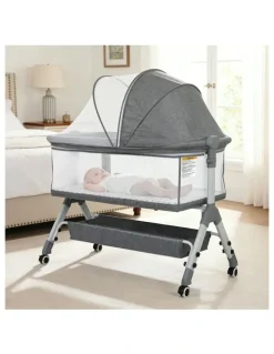 BoPeep Baby Cot Bed Crib Newborn in Grey