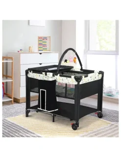 BoPeep Baby Cot Bed in Black