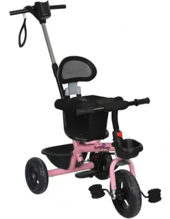 BoPeep Baby Walker Tricycle Ride On in Black/Pink