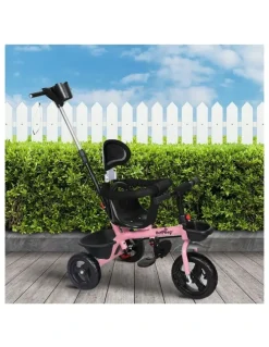 BoPeep Baby Walker Tricycle Ride On in Black/Pink