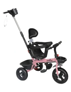 BoPeep Baby Walker Tricycle Ride On in Black/Pink