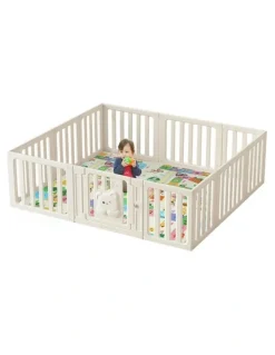Bopeep BoPeep Kids Playpen Baby Safety Gate Toddler Fence Child Play Game Toy 24 Grey