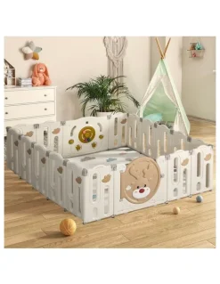 Bopeep Bopeep Kids Playpen Baby Safety Gate Toddler Fence Child Play Game Toy 18 Panels