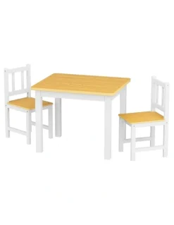 BoPeep Kids Table and Chairs Set 3 Pieces in White