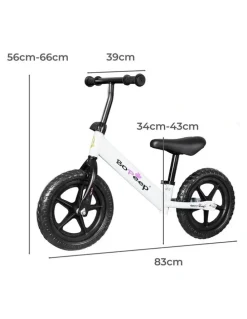 BoPeep Ride On Balance Bike in White
