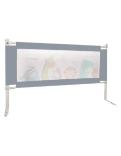 BoPeep Single Adjustable Folding Safety Bed Rail in Grey