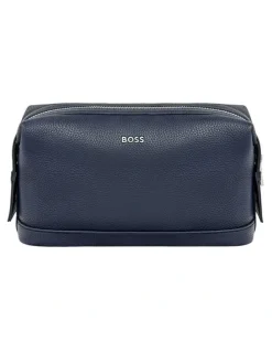Boss Classic Grained Toiletry Bag in Blue