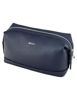 Boss Classic Grained Toiletry Bag in Blue