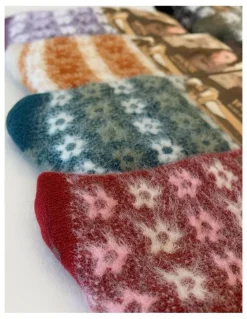 Boutique Retailer Thermal Angora Wool Socks 6 Pairs in Multi