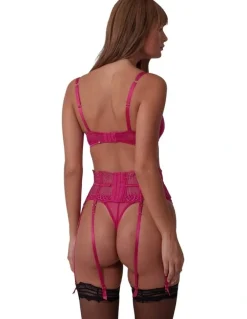 Bras N Things Be Mine Suspender in Pink