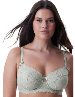 Bras N Things Bethany Full Cup Underwire Bra in Light Green