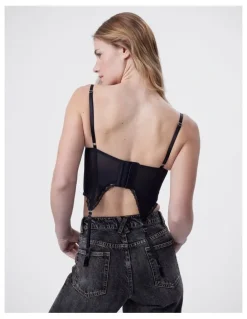 Bras N Things Bras N Things Edie Push Up Dentelle Corset in Black