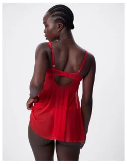 Bras N Things Bras N Things Enchanted Racing Hearts Babydoll Bra in Red