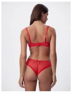 Bras N Things Bras N Things Enchanted Racing Hearts Balconette Bra in Red