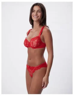 Bras N Things Bras N Things Enchanted Racing Hearts Balconette Bra in Red