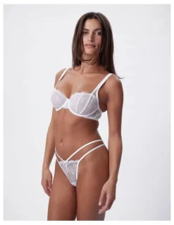 Bras N Things Bras N Things Enchanted Eternal Hour High Leg String in Ivory
