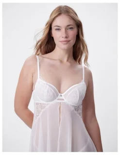 Bras N Things Bras N Things Seraphine Babydoll & String Set in Ivory