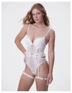 Bras N Things Bras N Things Vamp One Night Only Push Up Bodysuit in Ivory