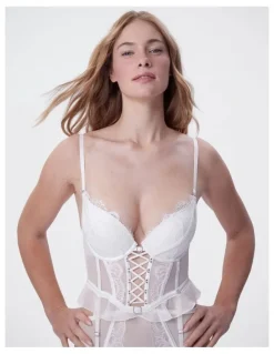 Bras N Things Bras N Things Vamp One Night Only Push Up Bodysuit in Ivory