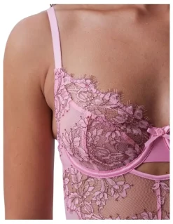 Bras N Things Chantalle Underwire Bodysuit Bra in Pink