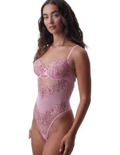 Bras N Things Chantalle Underwire Bodysuit Bra in Pink