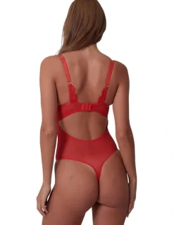 Bras N Things Imogen Push Up Bodysuit in Flame