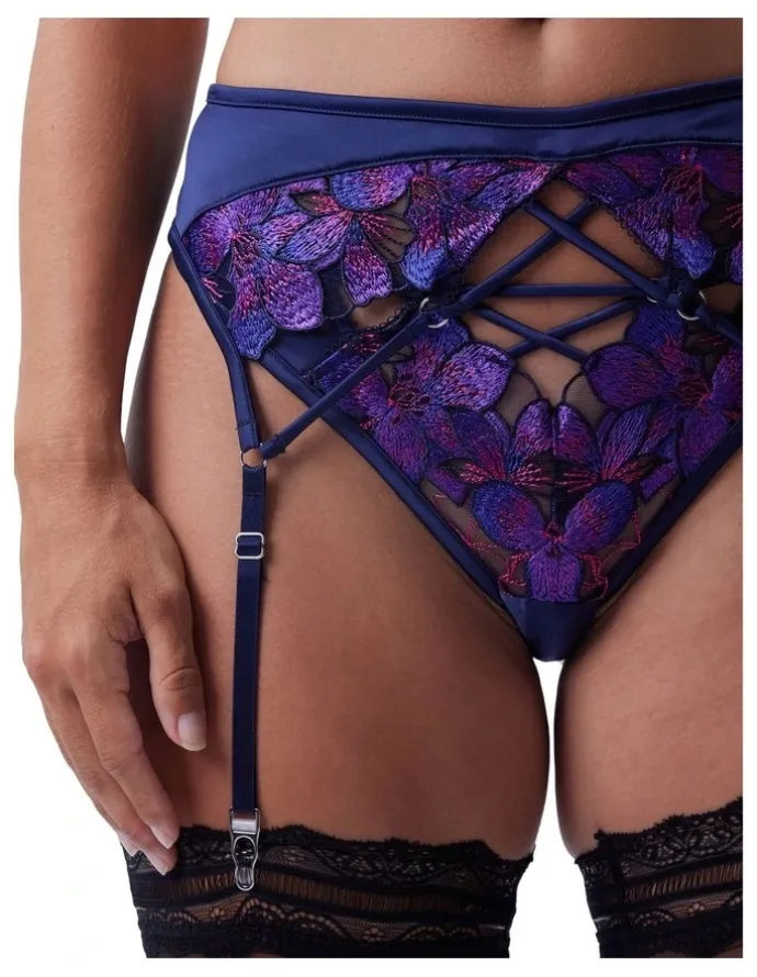 Bras N Things Vamp Follow My Lead Suspender in Navy