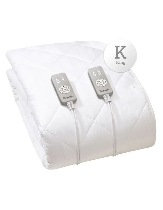 Breville LEB559WHT2IAN1 The Sleep Sound Quilted Fitted Electric Blanket in White
