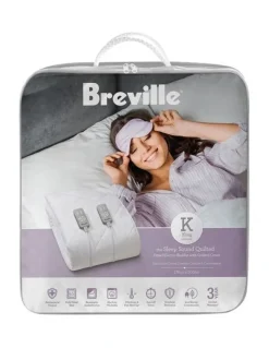 Breville LEB559WHT2IAN1 The Sleep Sound Quilted Fitted Electric Blanket in White
