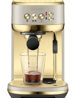 Breville The Bambino Plus Coffee Machine BES500ANB4IAN1 in Almond Nougat Brass