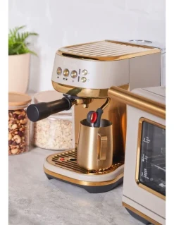 Breville The Bambino Plus Coffee Machine BES500ANB4IAN1 in Almond Nougat Brass
