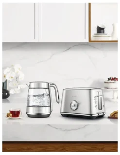 Breville The Crystal Luxe Glass Kettle in Brushed Stainless Steel BKE765BSS4JAN1