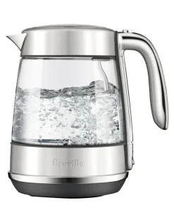 Breville The Crystal Luxe Glass Kettle in Brushed Stainless Steel BKE765BSS4JAN1