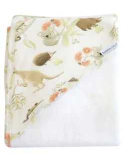 Bubba Blue Aussie Animals Hooded Towel in Oatmeal
