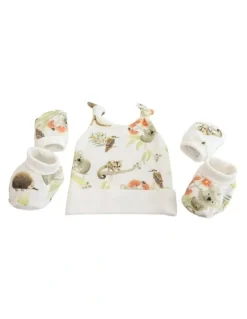 Bubba Blue Aussie Animals Layette Set 3 Piece in Multi
