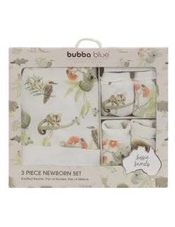 Bubba Blue Aussie Animals Layette Set 3 Piece in Multi