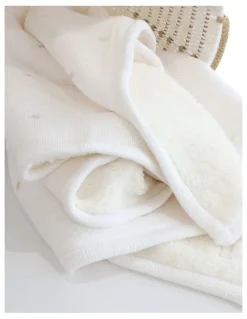 Bubba Blue Confetti Blanket in White