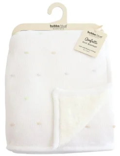 Bubba Blue Confetti Blanket in White