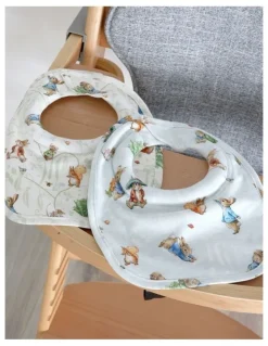 Bubba Blue Peter Rabbit And Benjamin Bunny Dribble Bibs 2 Pack in Blue