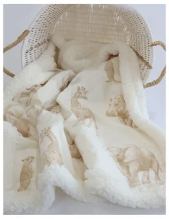 Bubba Blue Serengeti Cuddle Blanket in Nutmeg