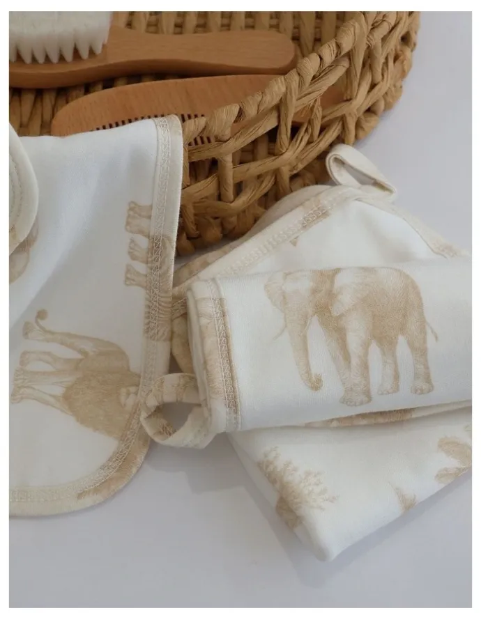 Bubba Blue Serengeti Face Washers 3 Pack in Cream